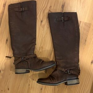Steve Madden Under Knee Brown Leather Boots